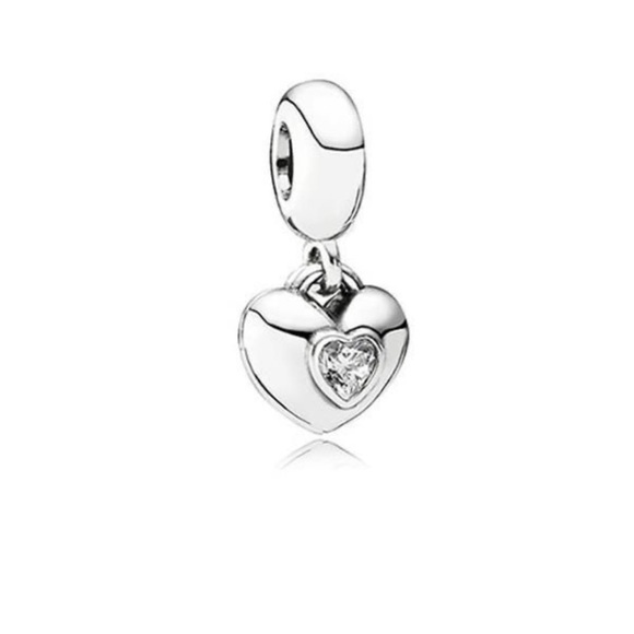 Pandora You & Me Heart Dangle Charm (retired) - Picture 3 of 5